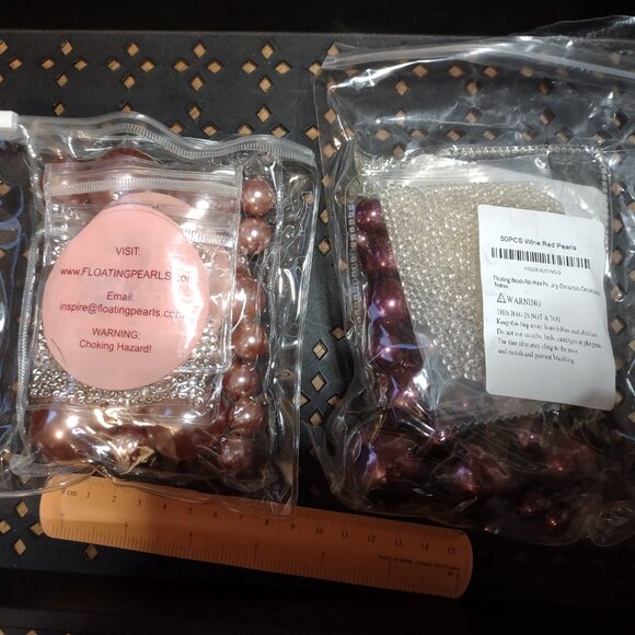 Lot Of 4 DIY Floating Pearl Bead Sets CDK5 - Picture 4 of 8